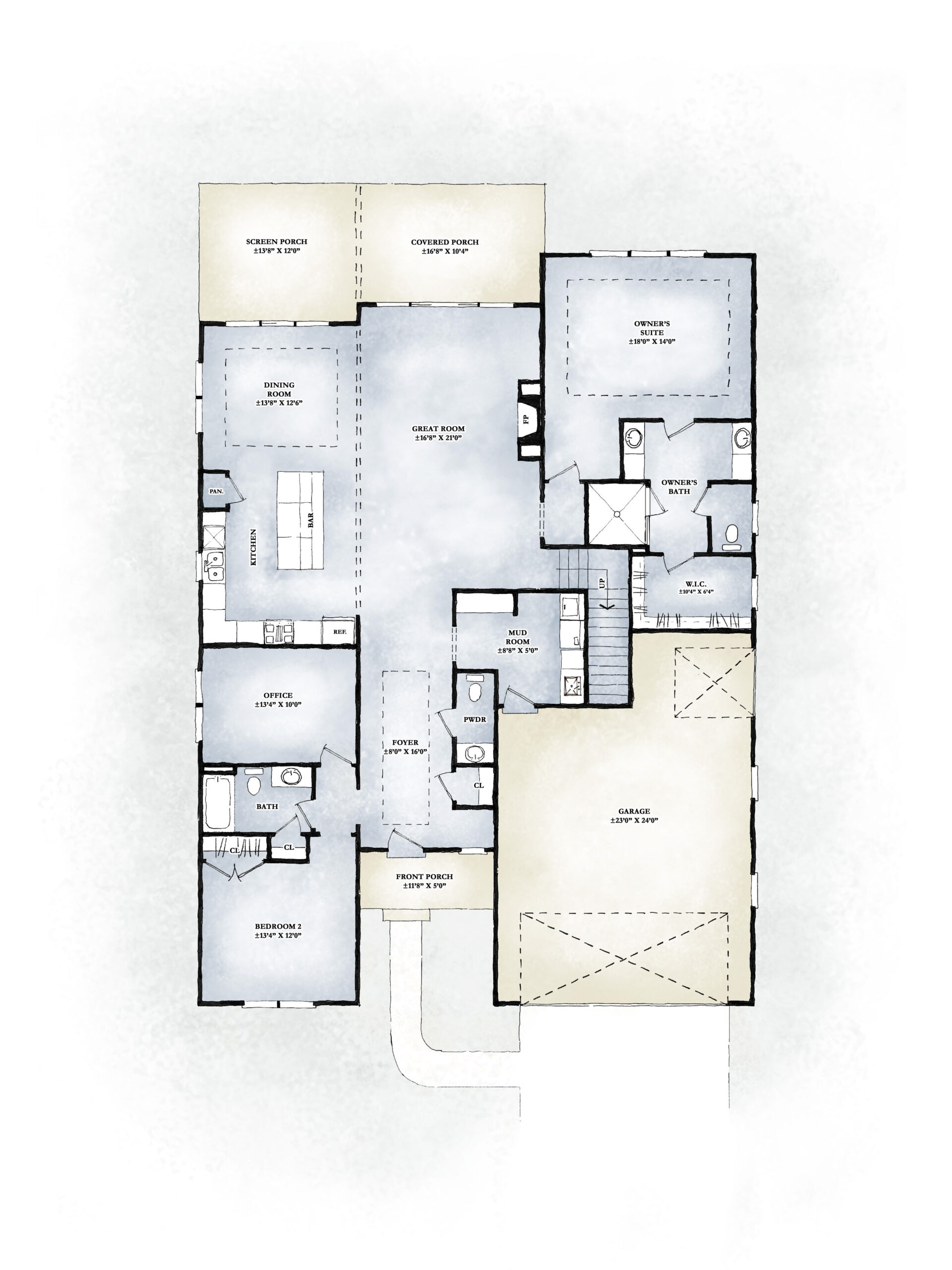 Lot 134 main level floorplan